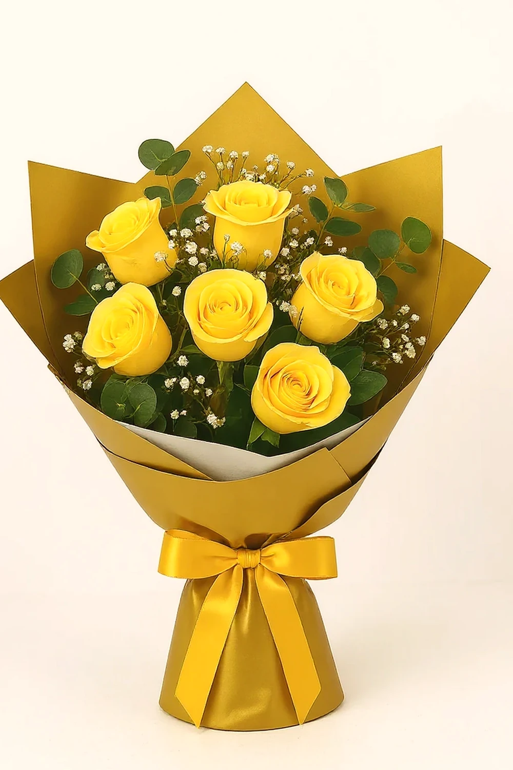 Buquê 6 Rosas Amarelas