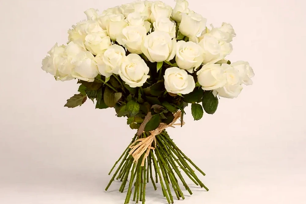 Buquê Inicial 40 Rosas Colombianas Brancas