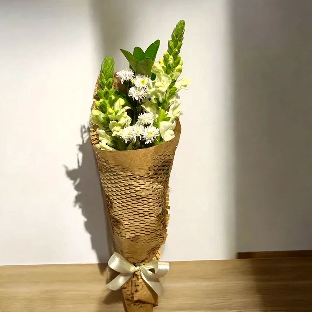 Buquê de Boca de Leão Branco - Elegância Simples
