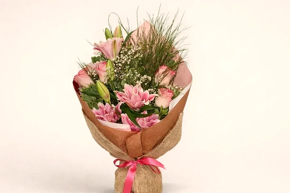 Buquê de Lírio com Rosa